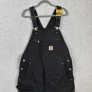 Carhartt Duck Insulated Bib Overall Men's M Tall Loose Fit Firm 2 Warmer Rating